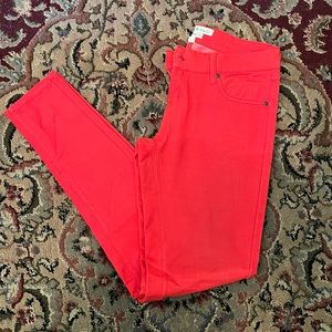 Red stretch leggings